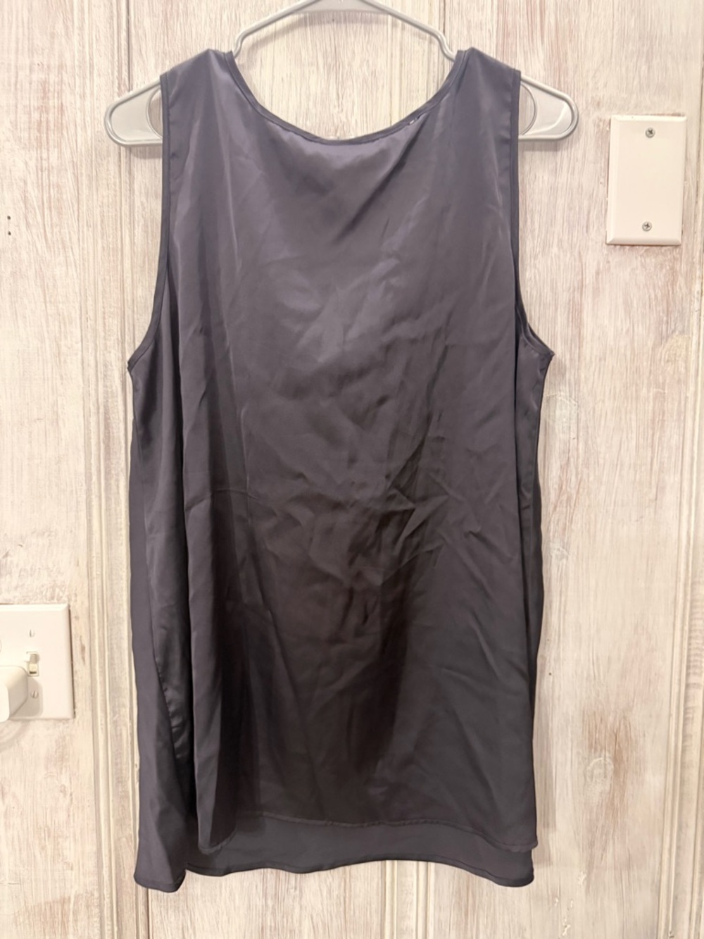 torrid Satin Cowl Neck Tank - Charcoal Gray - Picture 4 of 6